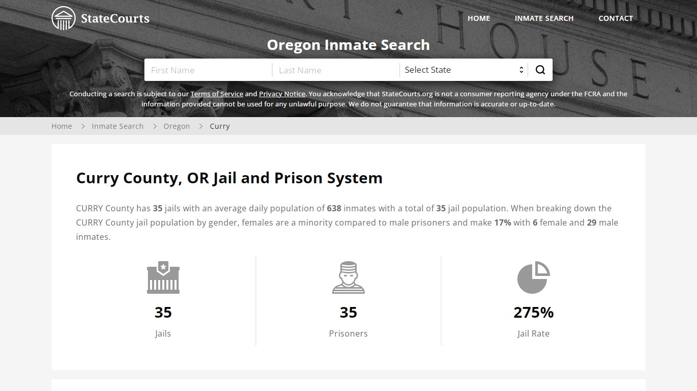 Curry County, OR Inmate Search - StateCourts